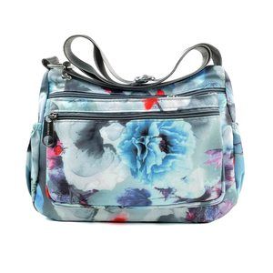 Shoulder Bags Nylon Floral Crossbody Purses Water Resistant c: